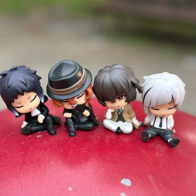 Фото Оригинальные игрушки TOMY Gashapon Bungo Stray Dogs Osamu Dazai, 4 шт., для детей, коллекционные модели, украшения, подарок №2