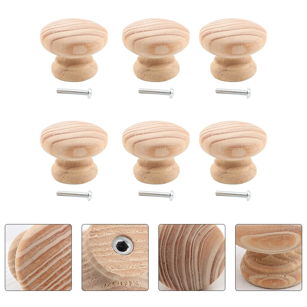 

6Pcs Multi-purpose Pull Knobs Cabinet Door Handles Household Knobs with Screws