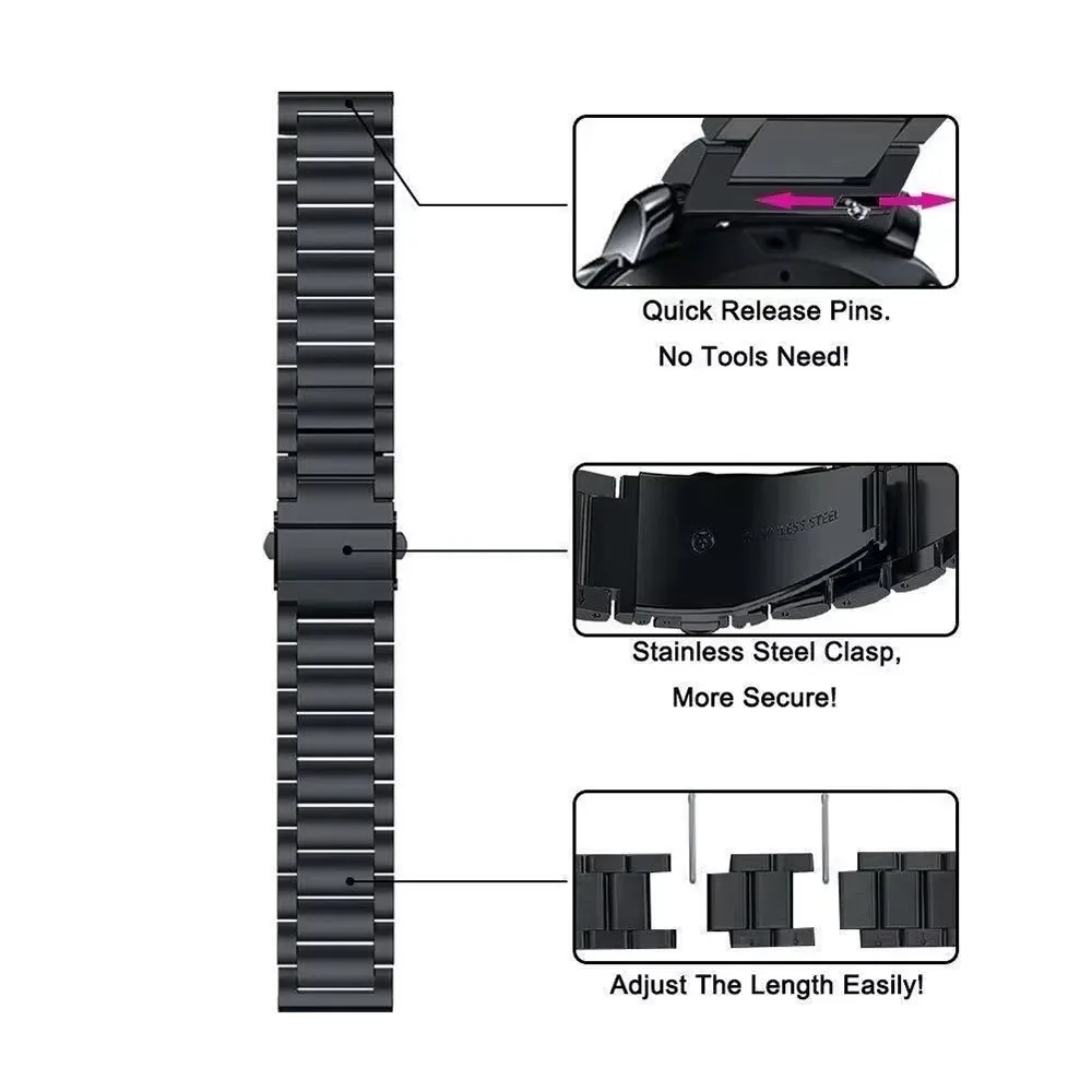 Фото Ремешок-браслет для часов 22 мм для умных часов Amazfit Balance, ремешок из нержавеющей стали для Huami Amazfit Balance, металлический браслет Correa №4
