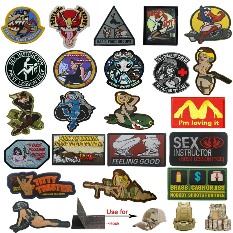 

PVC Rubber HOOK Badge Patch Removable Insignia Military Tactical Embroidered Patches Clothing Decorative Accessories for Caps