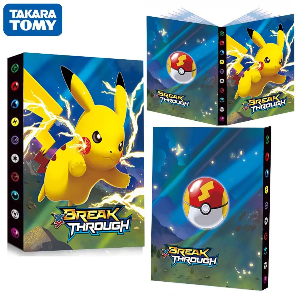 

4 Pocket 240Pcs Album Pokemon Cards Book Game Card EX GX Cartoon Anime Collection Loaded Binder Folder Kawaii Boy Kids Toys Gift