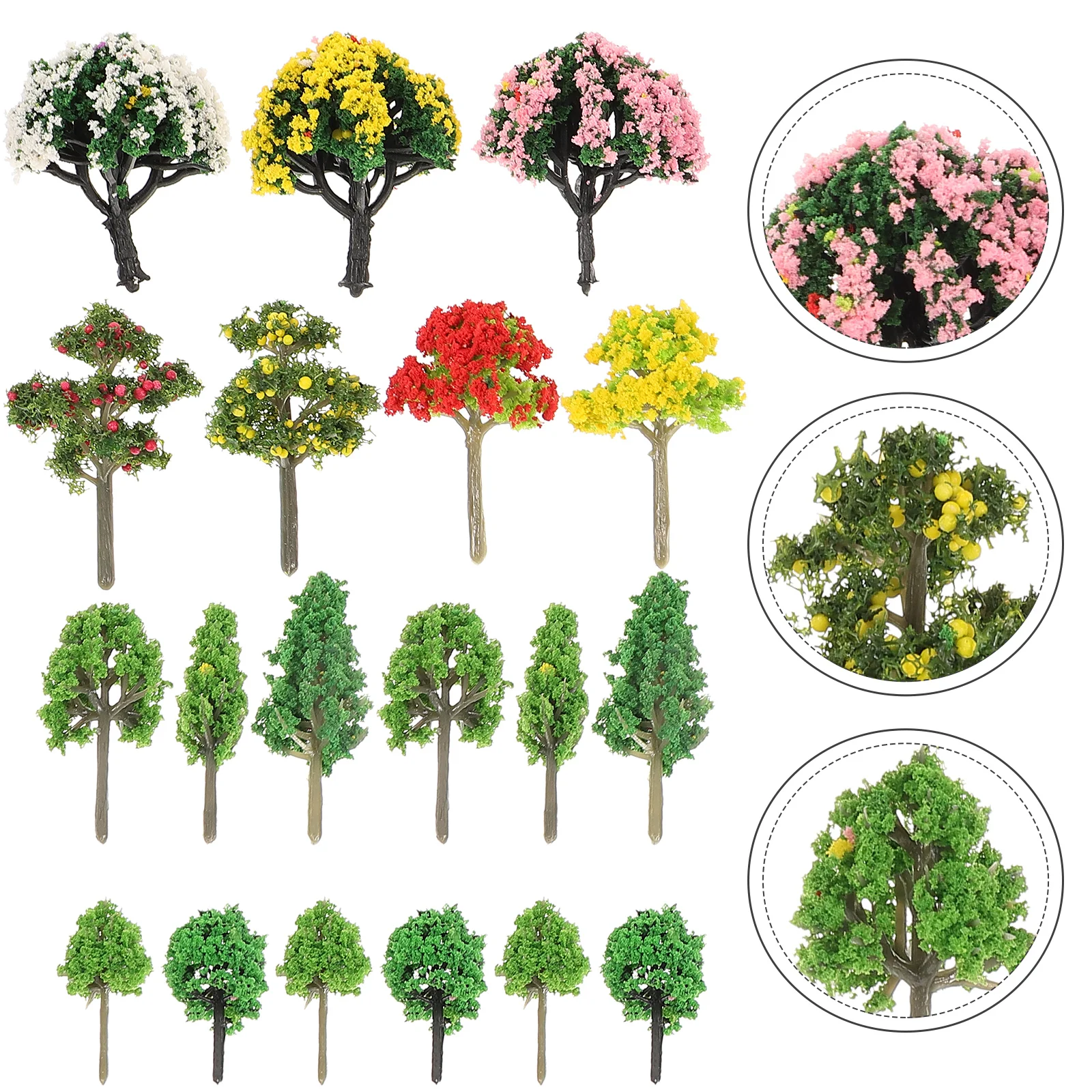 

60 Pcs Decor Landscape Model Tree Realistic Fake Trees Architectural Simulate Plants Artificial Craft Sand Table