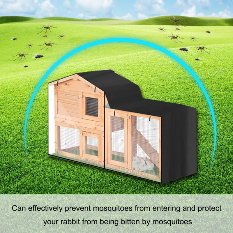 Крышка клетки для кроликов 210D Прочные термочехлы Покрытие ящика домашних