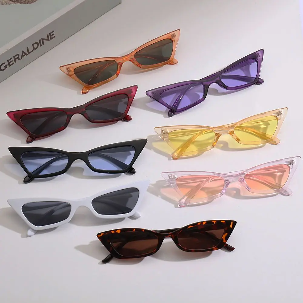 

Солнцезащитные очки «кошачий глаз» женские, винтажные темные очки «кошачий глаз» в маленькой оправе, прозрачные, 2022