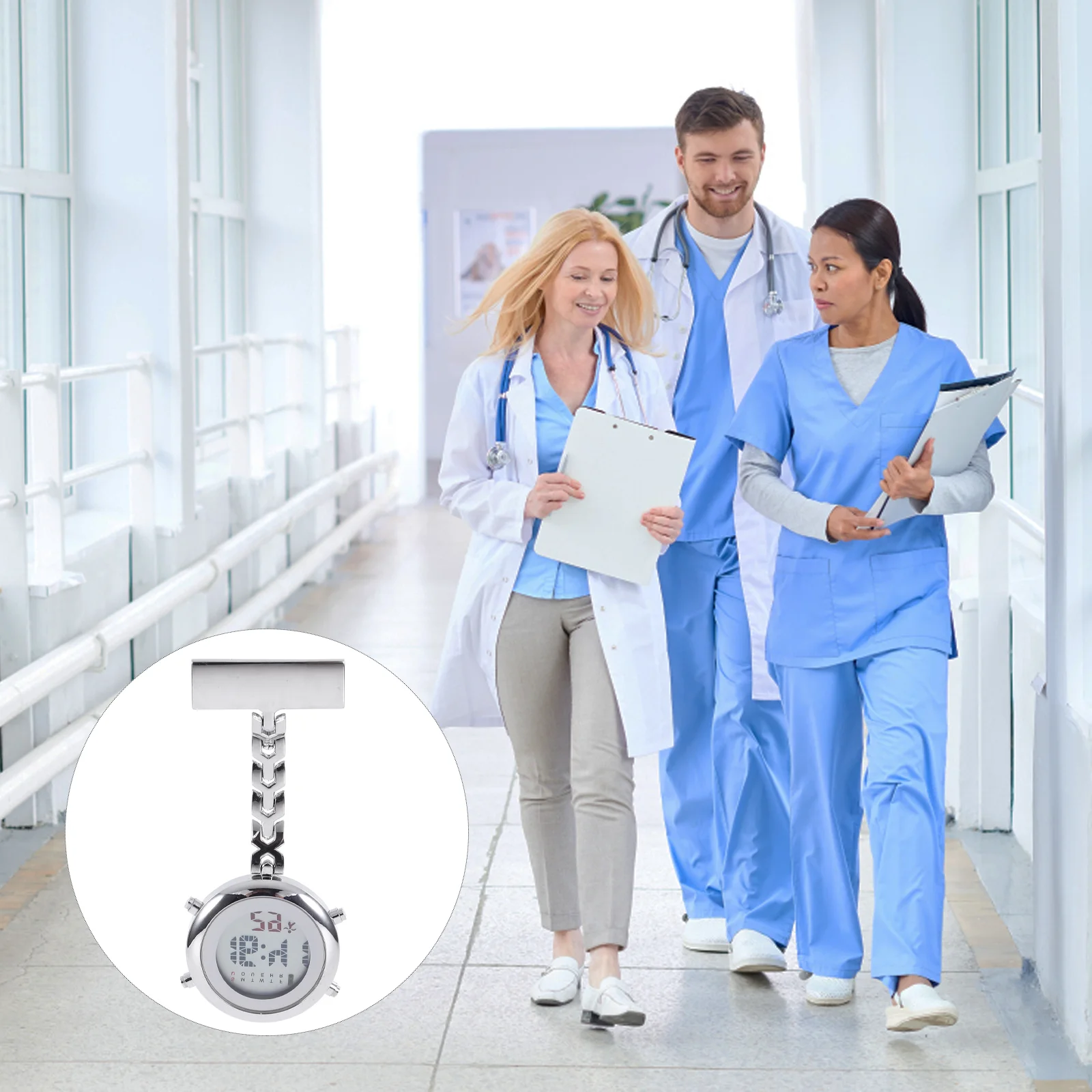 

Creative Hanging Fob Watch Electronic Digital Nurse Watch for Girls
