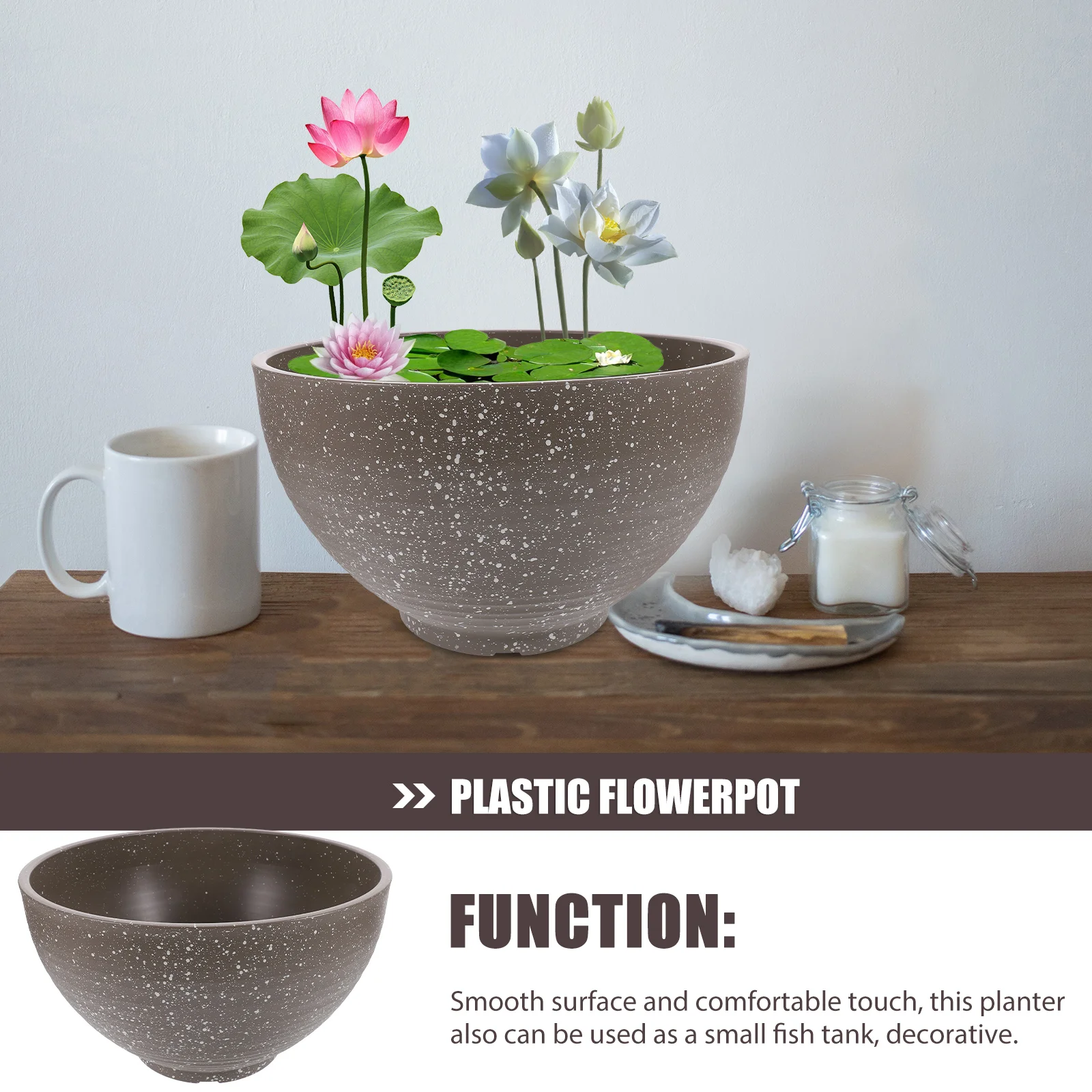 Декор для растений чаша посадки живой кашпо в виде лотоса пластиковый цветочный