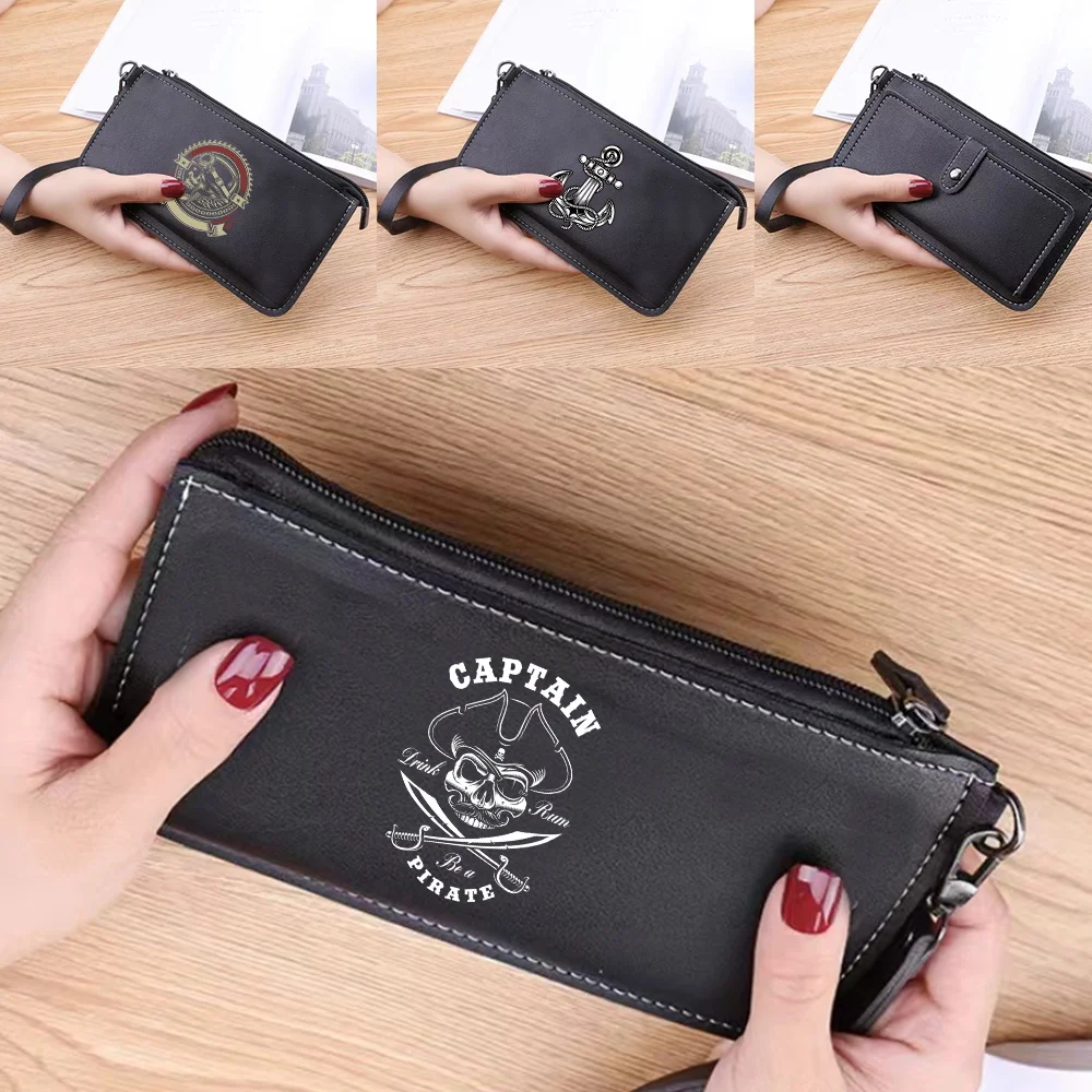 

Purses for Women Wallet Card Holder Inserts Coin Purses Passport Cover Tote Bag Handbag Standard Purse Skull Pattern