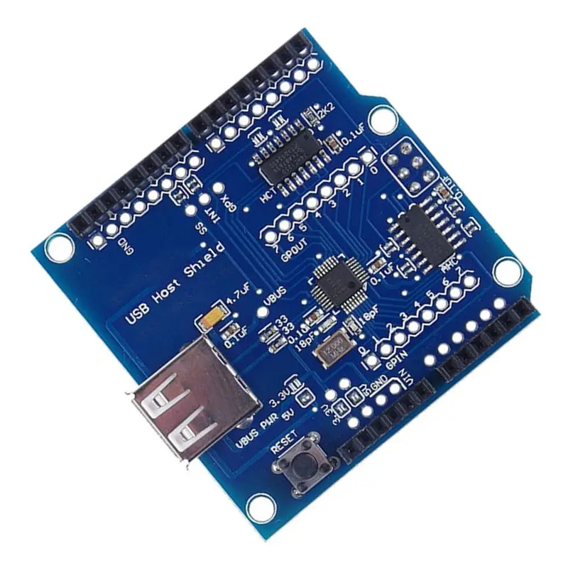 Фото DT21 USB Host Shield 2.0 для Arduino, совместимый с UNO, Mega 2560, Google Android ADK, электронный модуль для DIY-проектов. №1