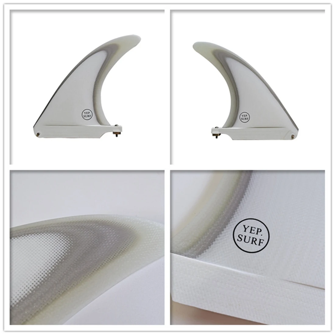 Yep.Surf Лонгборд плавники из стеклопластика 7-дюймовые YepSurf для серфинга одиночные