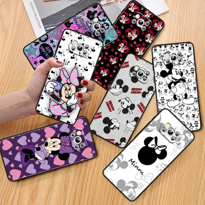 

Mickey mouse print Phone Case For Xiaomi POCO C50 C40 C31 C3 M5S X4 M4 M3 F4 F3 GT F2 F1 X3 NFC X2 Pro Black Cover