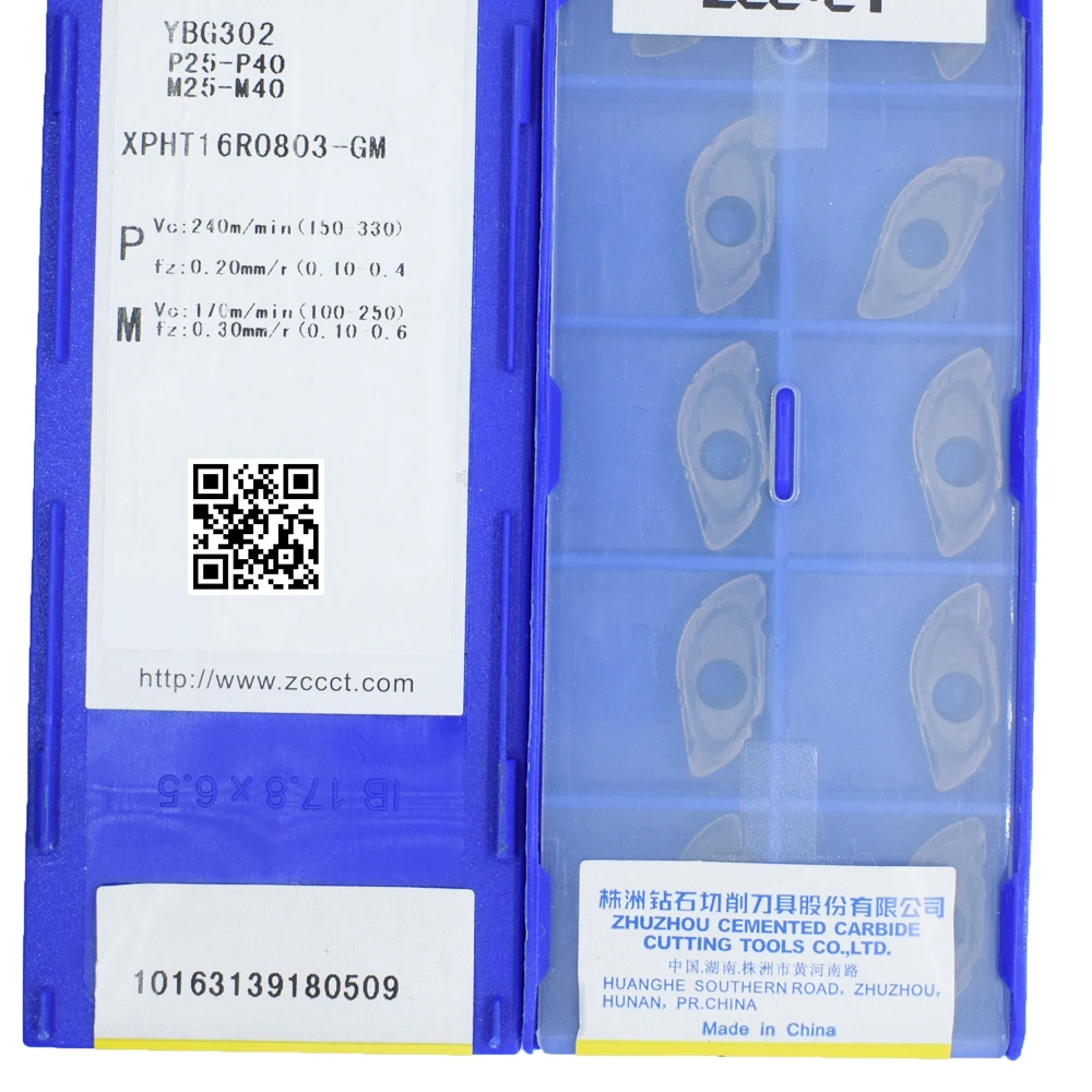 

XPHT16R0803-GM YBG302 Free Shipping 100% original ZCC 10pcs/Lot Carbide Insert Processing: Stainless Steel