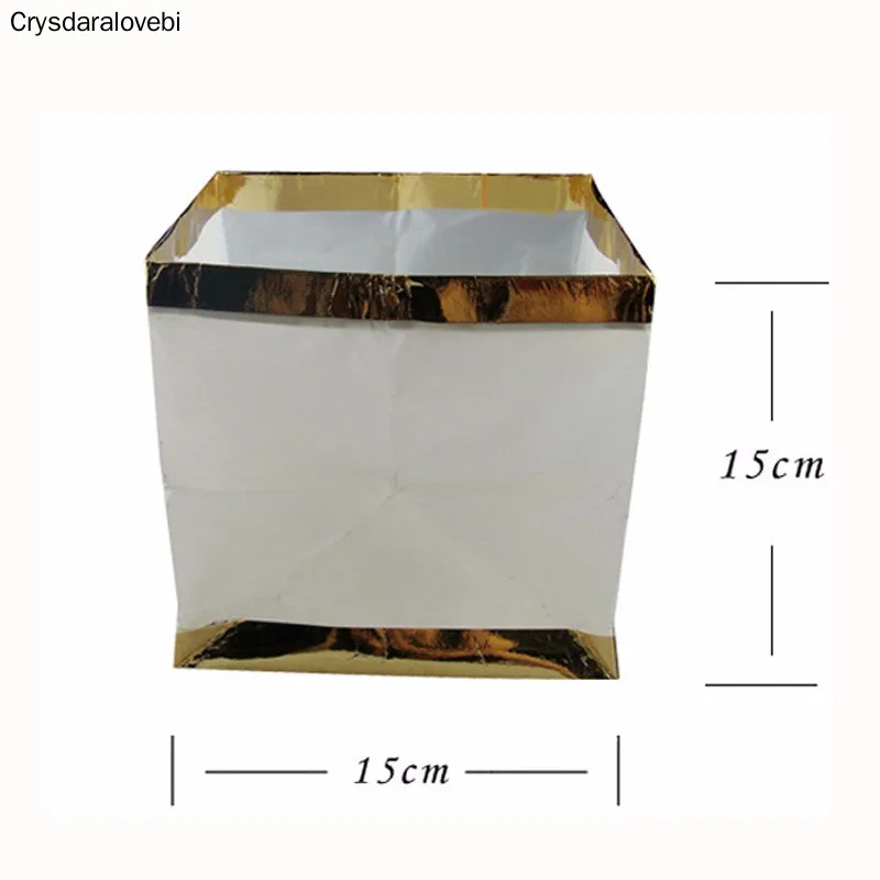 30 шт./лот китайская Золотая/серебряная квадратная бумага желаемая плавающая вода