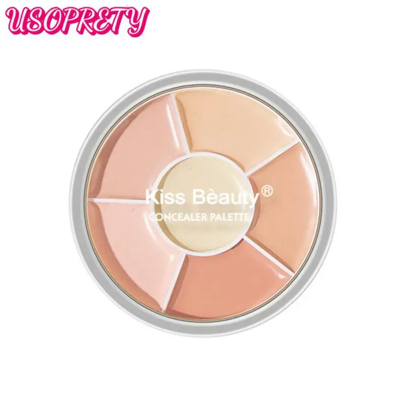 

6 Colors Concealer Palette Foundation Full Coverage Dark Circles Acne Spots Moisturizing Brighten Face Contour Makeup Cosmetics