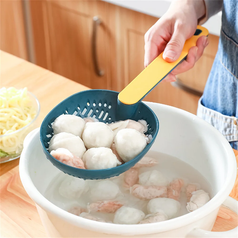 

Многоцелевой дуршлаг Lo Майн, портативный дуршлаг, кухонная утварь для приготовления пищи, кухонная ложка, длинная ручка, 1 шт., кухонные инструменты, новинка