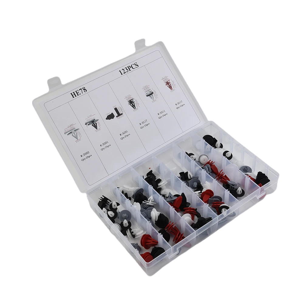 

New Practical Useful Durable Rivets Side Car Fender Push pins Arch Auto Door Fastener Clip Nylon Wheel Assortment
