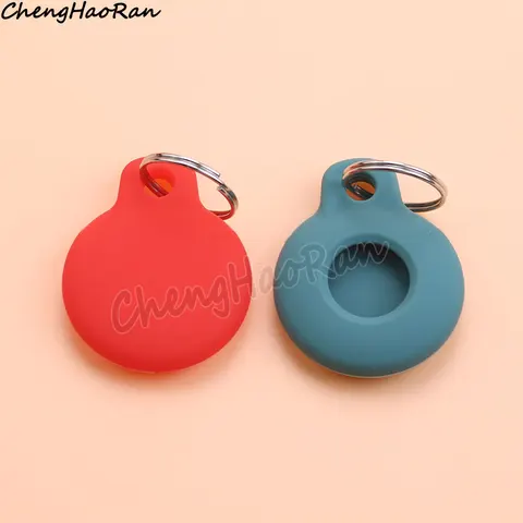1 шт. силиконовый чехол для AirTags Tracker Locator, защитный чехол с брелком для защиты от потери устройства, умные аксессуары, защита Im Pacting