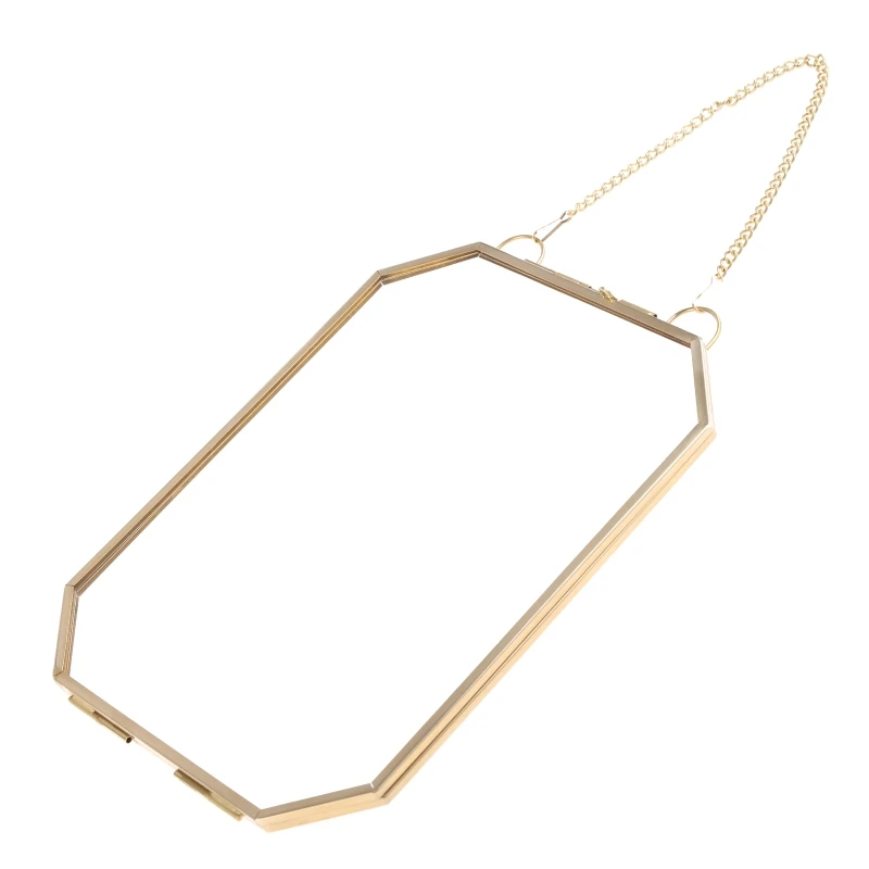 

Фоторамка подвесная восьмиугольная из металла и стекла OOTDTY