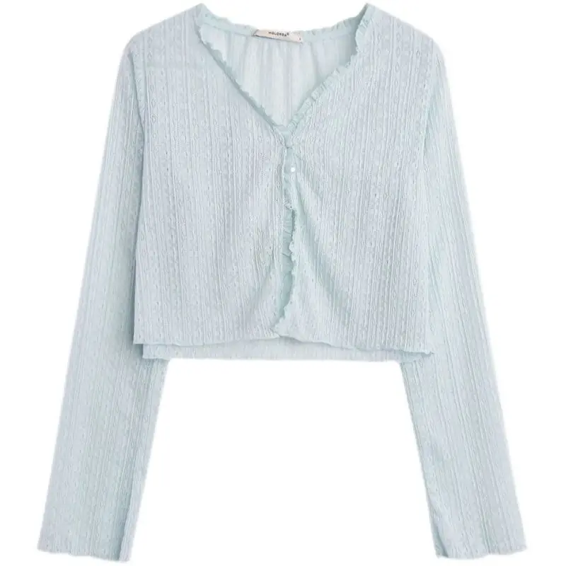 

Summer Women Jacket Long Sleeve White Hollow Lace Jacket Fashion Women's Jackets Women Cardigan Sun Protection Clothing