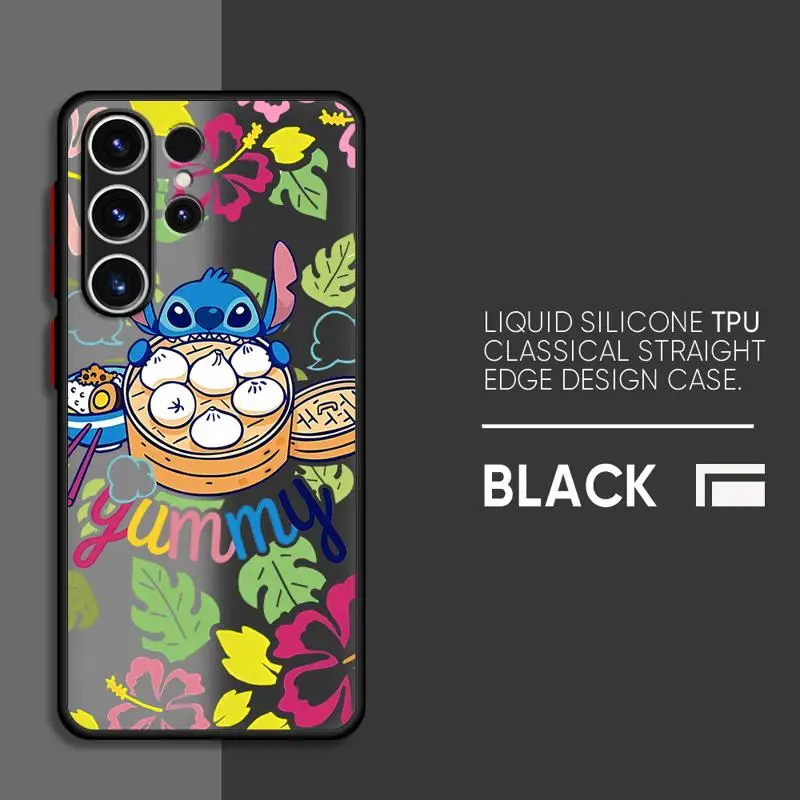 Чехол для телефона Samsung Galaxy S22 S24 ultra fe S10 20 S21 S23plus 10 Los ljub матовый фондс Disney Cartoon Stitch