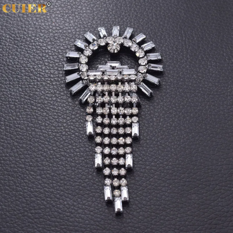 2 шт./лот гематитовые Кристальные Стразы с кисточкой Пряжка для обуви одежды