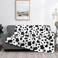 black and white bull striped blanket animal pattern warm bed cover plush super soft flannel quilt bedding bed travel fleece
