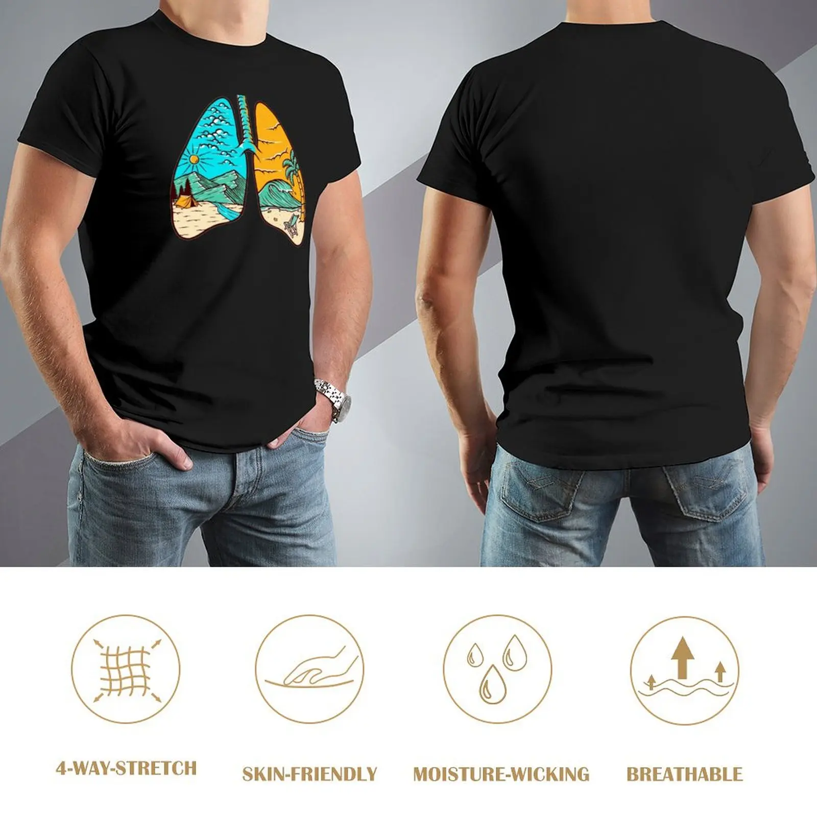 Футболка Groovy Beach and Ocean Lungs футболки с рисунком рэпера для мальчика в стиле каваи