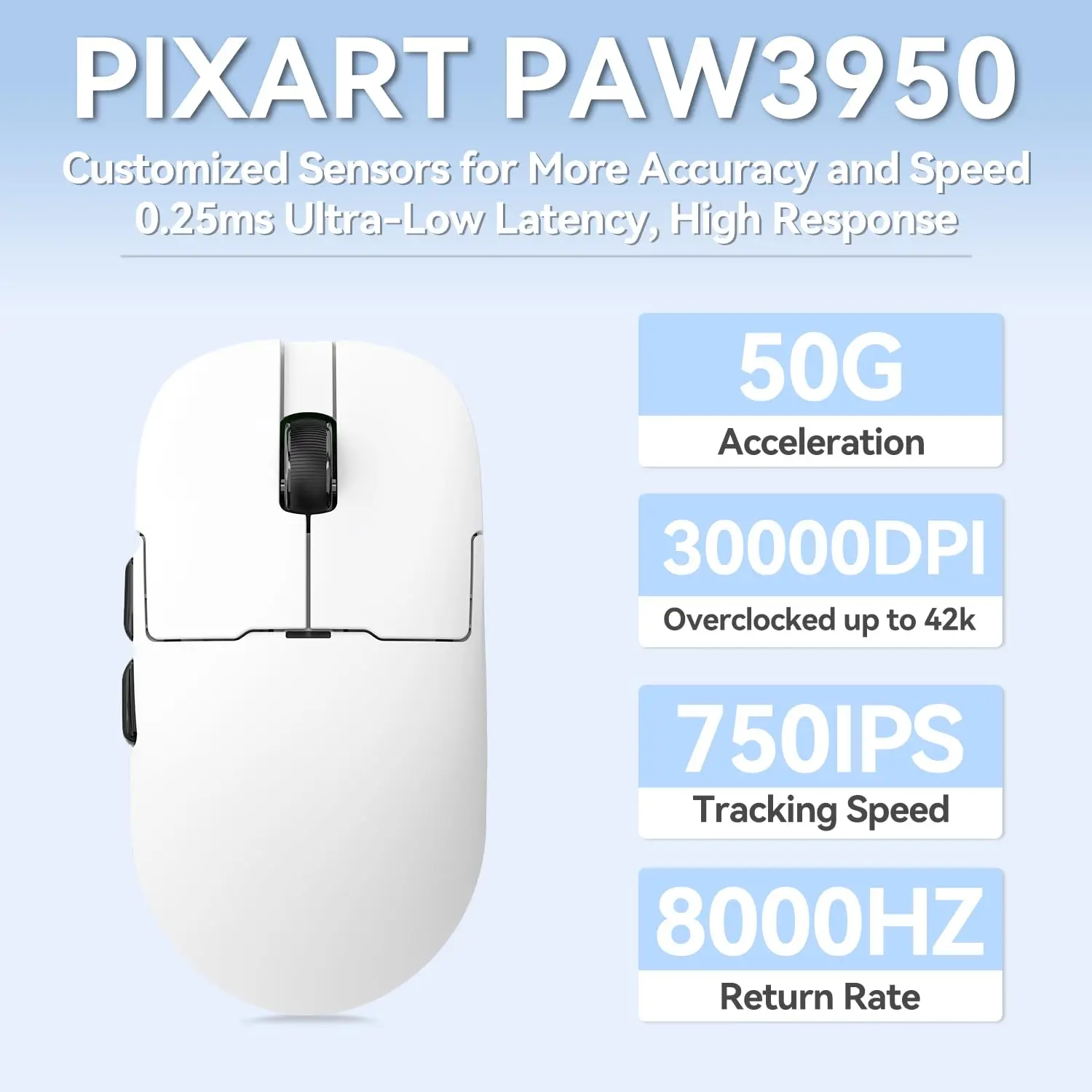 Игровая мышь AJAZZ AJ159APEX/159P Сверхлегкая беспроводная геймерская с магнитной