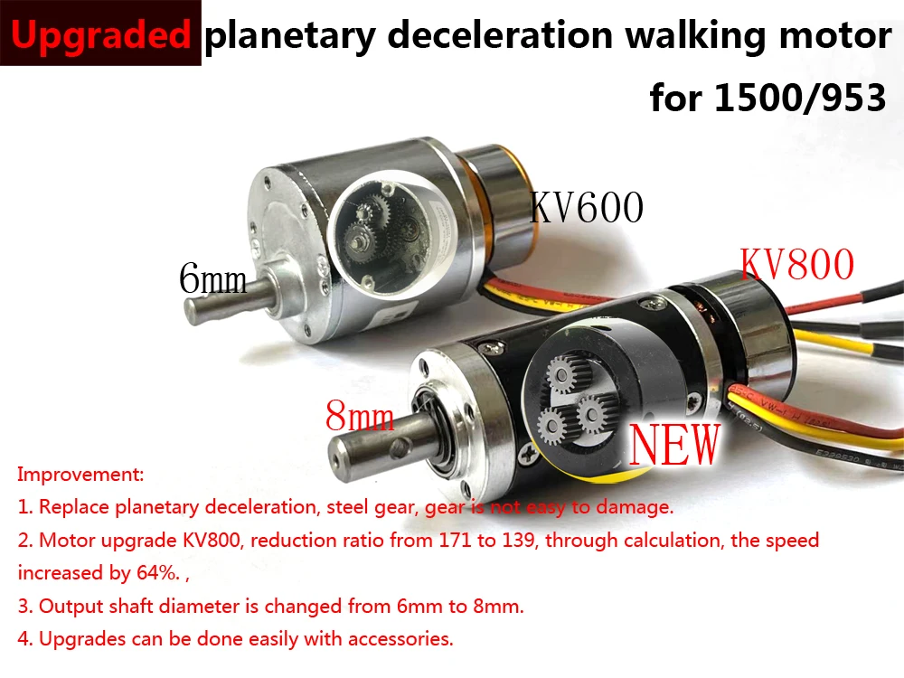 

Upgraded Planetary Deceleration Walking Motor For 1/14 Rc Loader