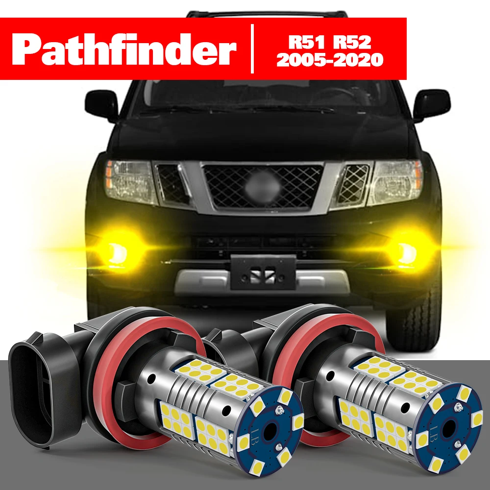 

For Nissan Pathfinder 3 4 R51 R52 2005-2020 Accessories 2pcs LED Fog Light 2010 2011 2012 2013 2014 2015 2016 2017 2018 2019