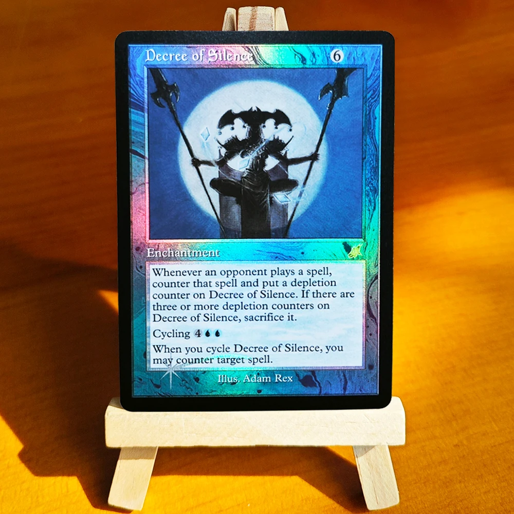 Фото Коллекционные карты BL Foil18 TCG: Редкие магические карты для игры — Сила Отрицания/Отток Маны/Закон Глушения/Цепь Паров №2
