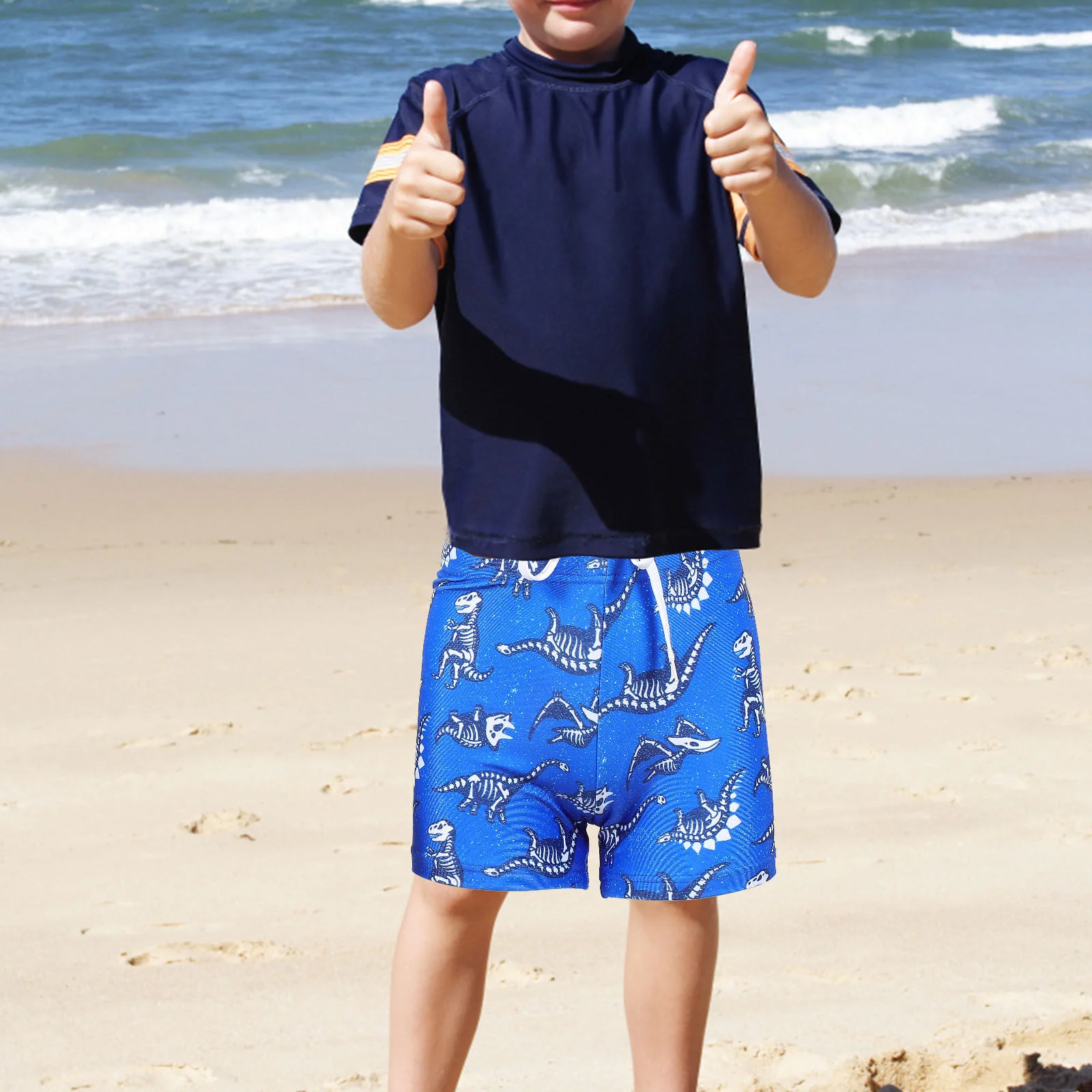 

2 Pcs Shorts Summer Pants Toddler Boy Swimwear Boys Clothes Fashion Swimsuit Polyester (Polyester) Kids Man