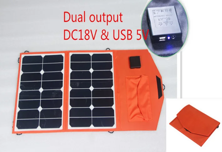 Складные и портативные солнечные панели 30 Вт 18 В постоянного тока портативное
