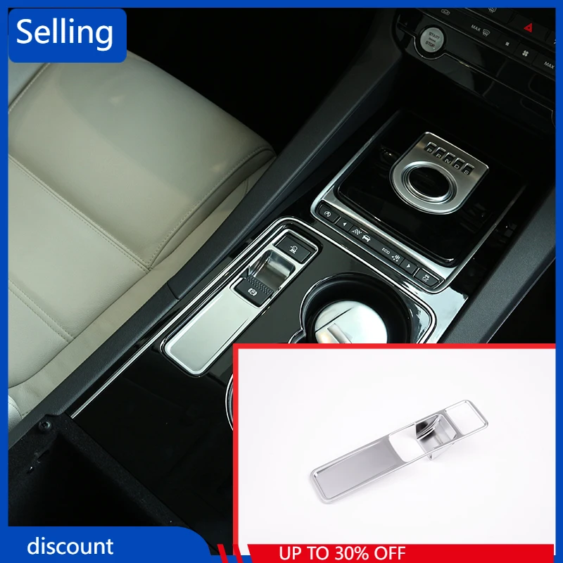 

1 Pcs For Jaguar XE F-Pace XF F pace 2016 2017 XFL Car Accessories Interior Electronic Handbrake Trim Stickers fast ship