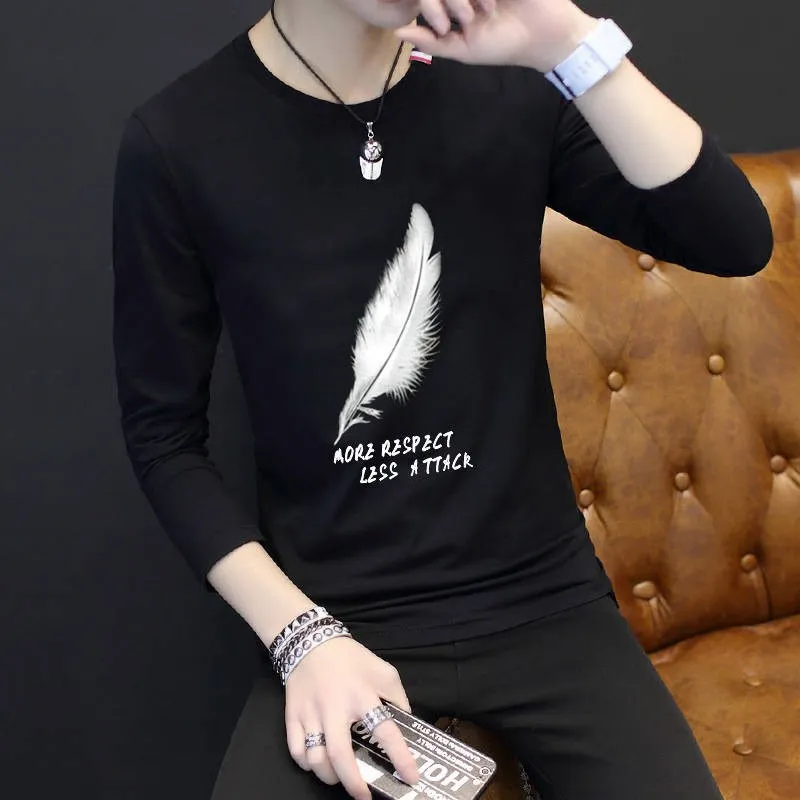 

2022 Summer New Men's Fashion Casual Long Sleeve Thin Slim Fit Plus Size Top