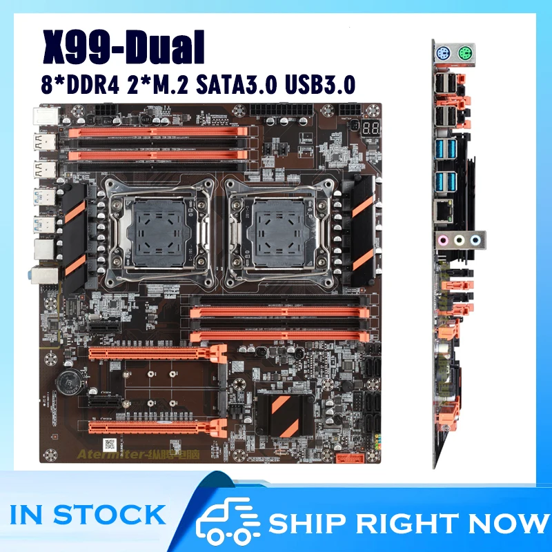Placa base X99, CPU Dual M.2 LGA 2011 V3, E-ATX, USB3.0, SATA3, 8 DIMM, DDR4, compatible con ranura para procesador Xeon 2011-3