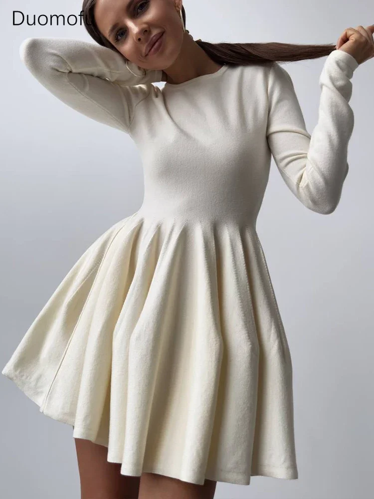 Женское трикотажное платье-свитер