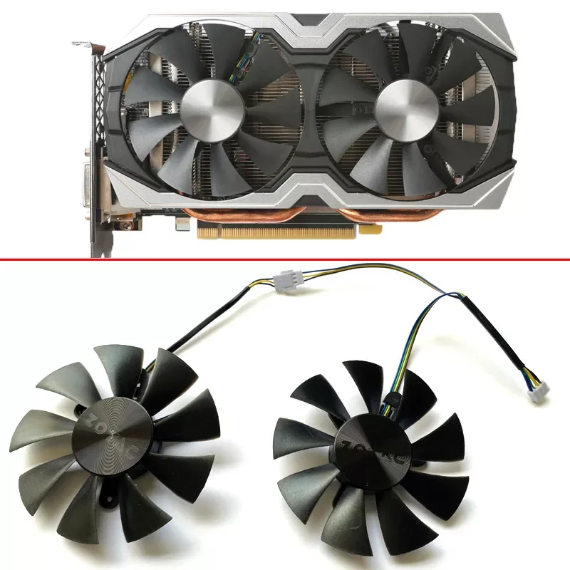 

NEW 85mm GFY09010E12SPA For ZOTAC AMP GTX1070 GTX 1070 Mini GPU Graphics Card Cooling Fans GA91S2H 4Pin VGA Cooler Fan Replace