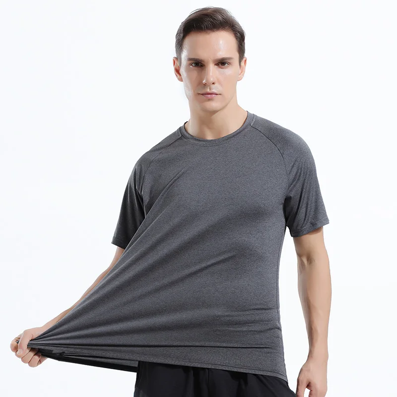 

Ice Silk Men's Short SleeveTSummer Thin T-shirt2022New round Neck Quick-Drying Half Sleeve Top