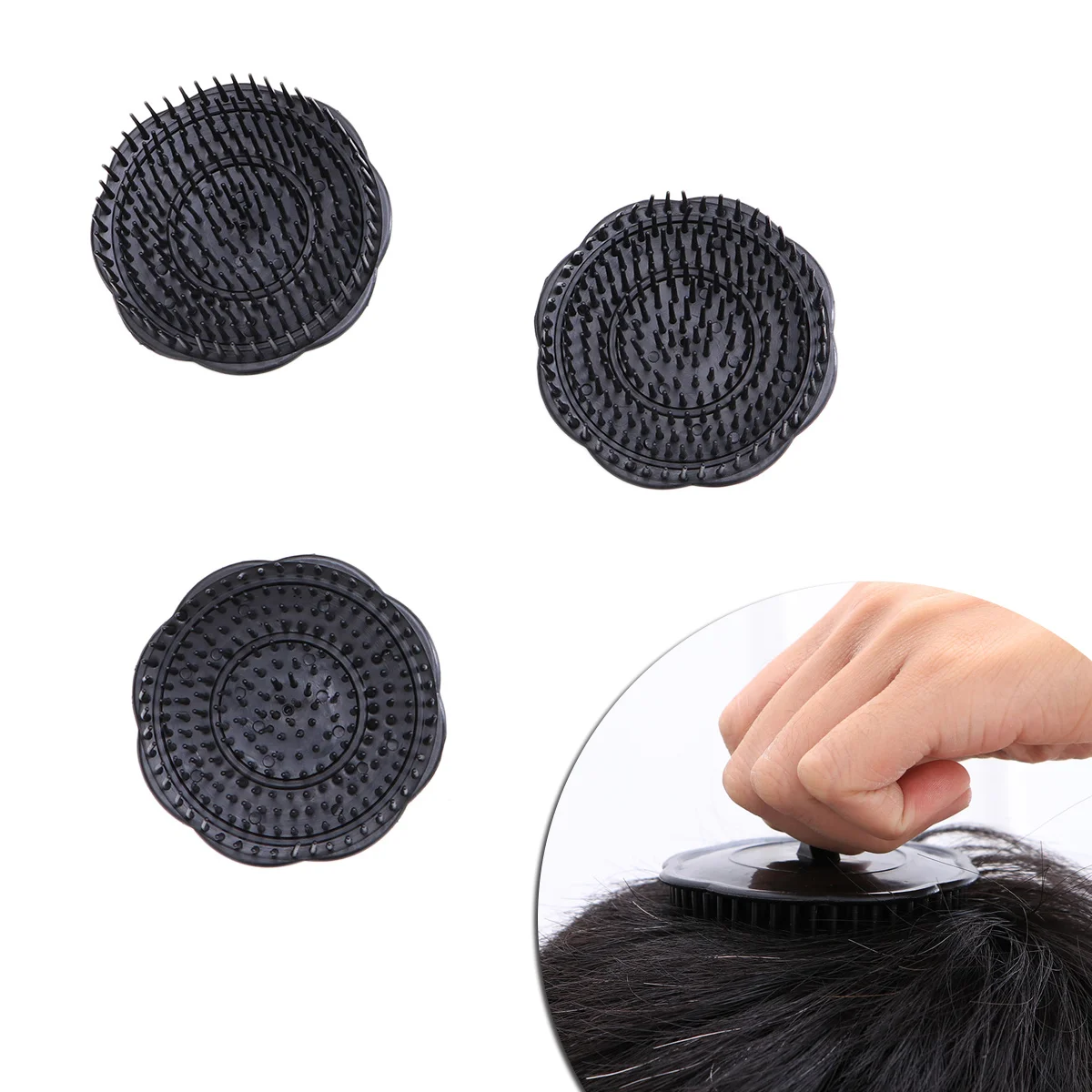 

Scalp Shampoo Brush, 4pcs Pocket Brush Scalp Care Scrubber for Dandruff Hair Growth