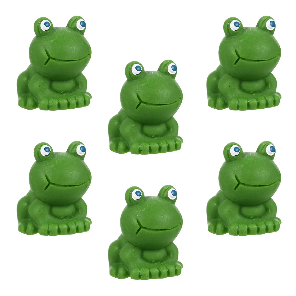 6 шт. горшки для растений лягушки ландшафтный дизайн украшения миниатюрные