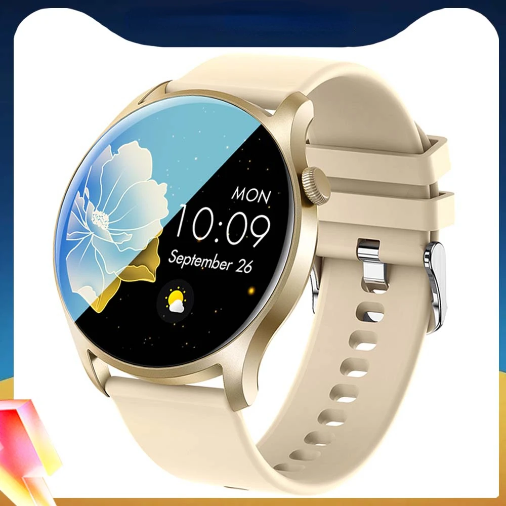 

2023 New Round Women Smart Watch Max8 Full Touch Screen Sports Fitness Tracker Waterproof Women's Smartwatch Men For Android IOS