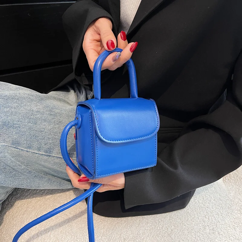 

2022 Small Pu Leather Shoulder Bag Summer Crossbody Bags For Women Solid Color Purses Handbag Female Small Ladies Messenger Bag