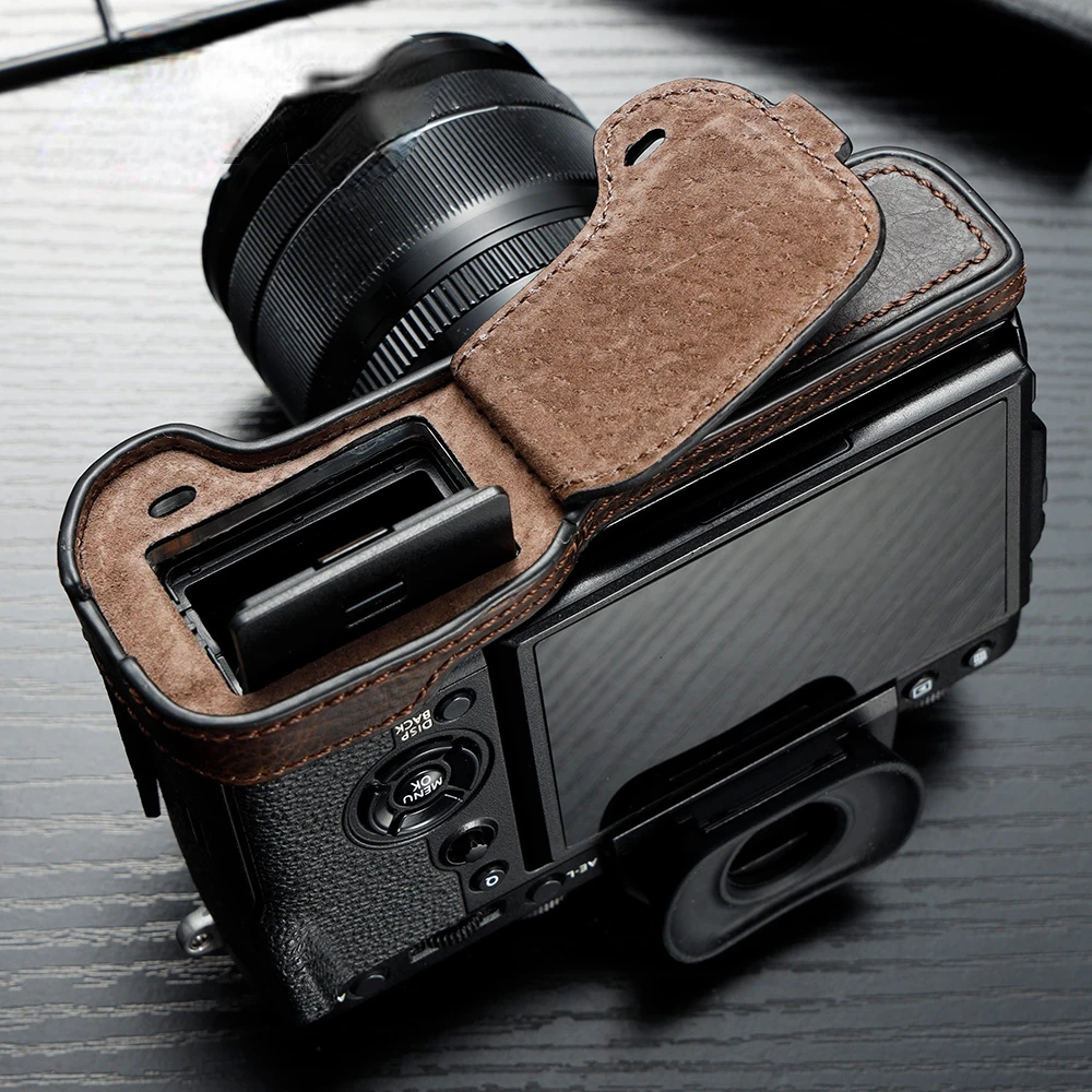 Чехол из натуральной кожи с ручкой для камеры Fujifilm XT2 XT3