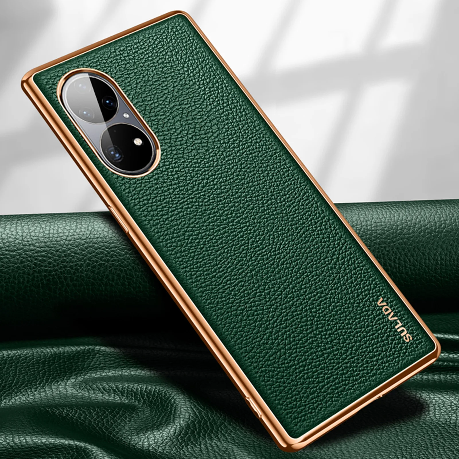 Чехол из искусственной кожи с текстурой личи для Huawei Mate 40 Pro Mate30 P50 P40 роскошный