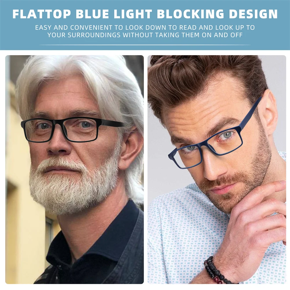 MODFANS очки для чтения мужские читатели прямоугольные с блокировкой синего света