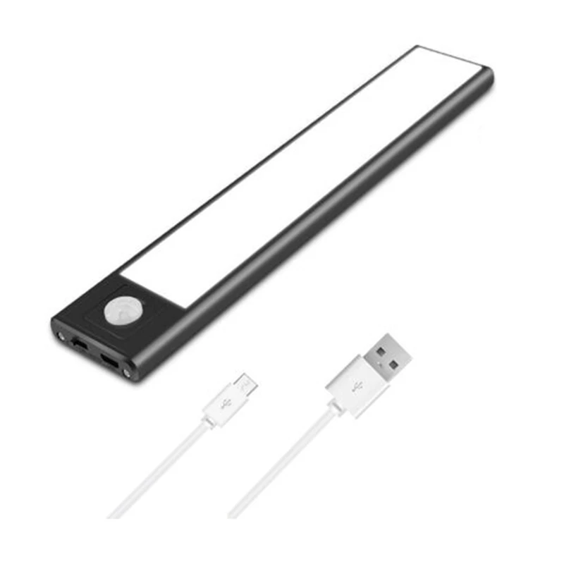 

LED Closet Night Light Motion Sensor Rechargeable USB Magnet Strip Cabinet Lamp