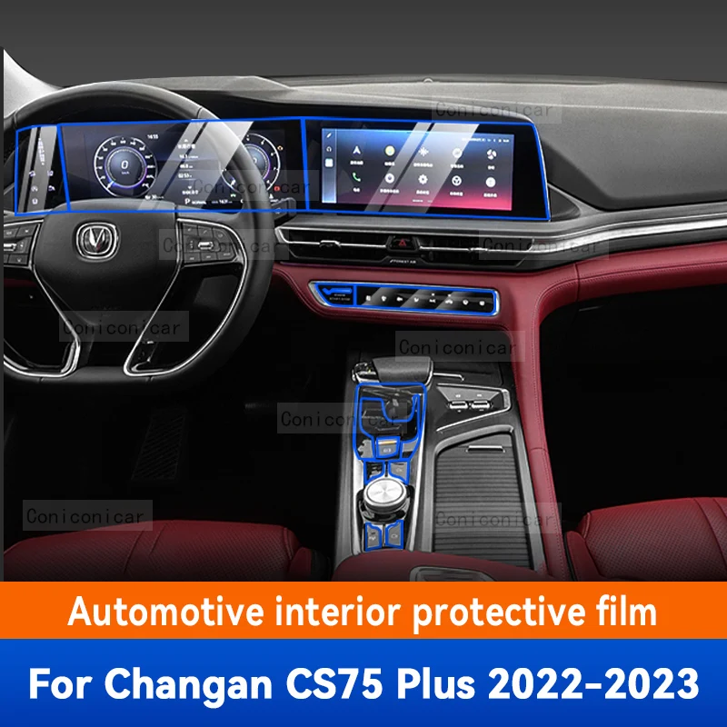 

For CHANGAN CS75 Plus 2022-2023 Car Interior Center Console Screen Protective Film Anti-scratch Repair film Sticker Accessories