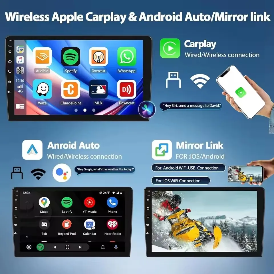 Автомагнитола на Android 14 для Toyota Prius 20 2002-2009 мультимедийный проигрыватель с