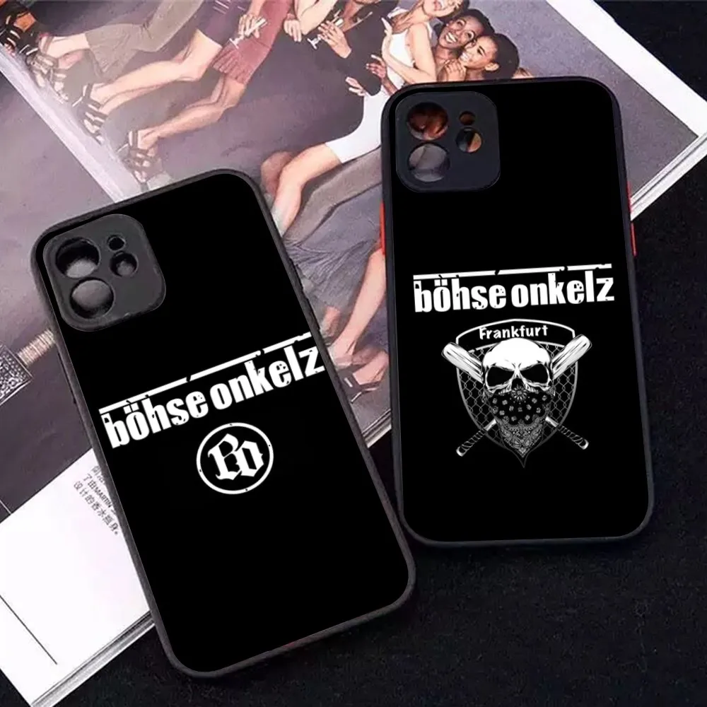 Чехол для телефона B-Bohse O-Onkelz Band IPhone 14 11 12 13 Mini Pro Max 8 7 Plus X XR XS MAX полупрозрачный