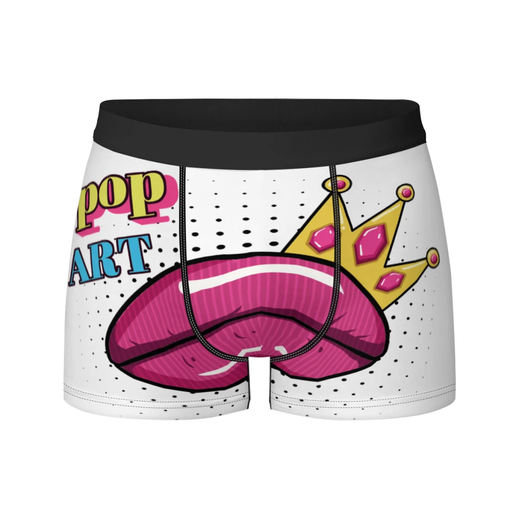 

New Breathable Boxer Men Underwear Soft Cartoon lips (43) Mens Boxers Man Breif